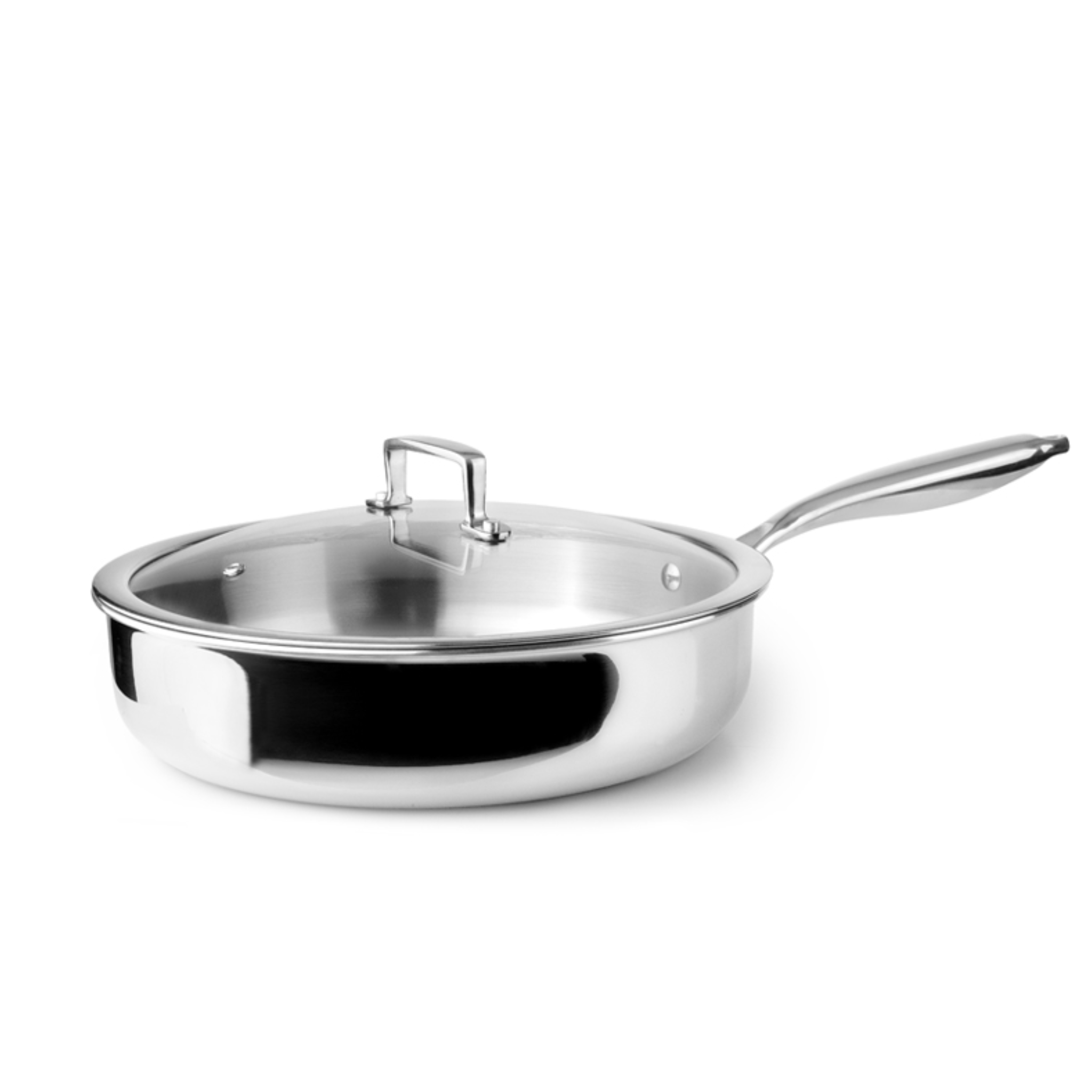 Sautérpande Med Låg   3 Ply Natural fra Ibili