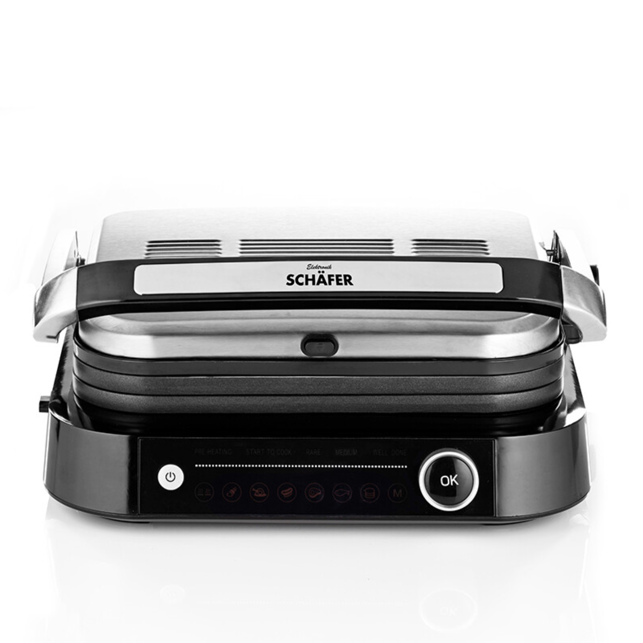 Digital Panini & Bbq Grill Med 7 Indstillinger 2100 Watt fra Schäfer