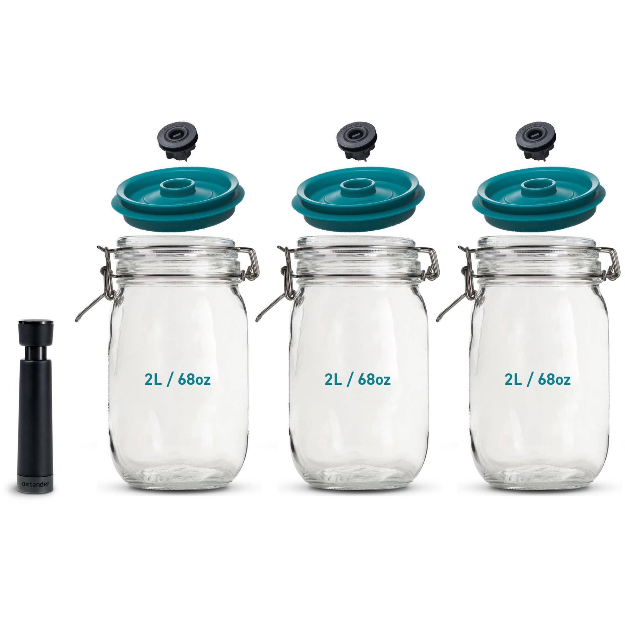 Vakuumforsegler + 3 Beholdere 2 Liter fra Airtender