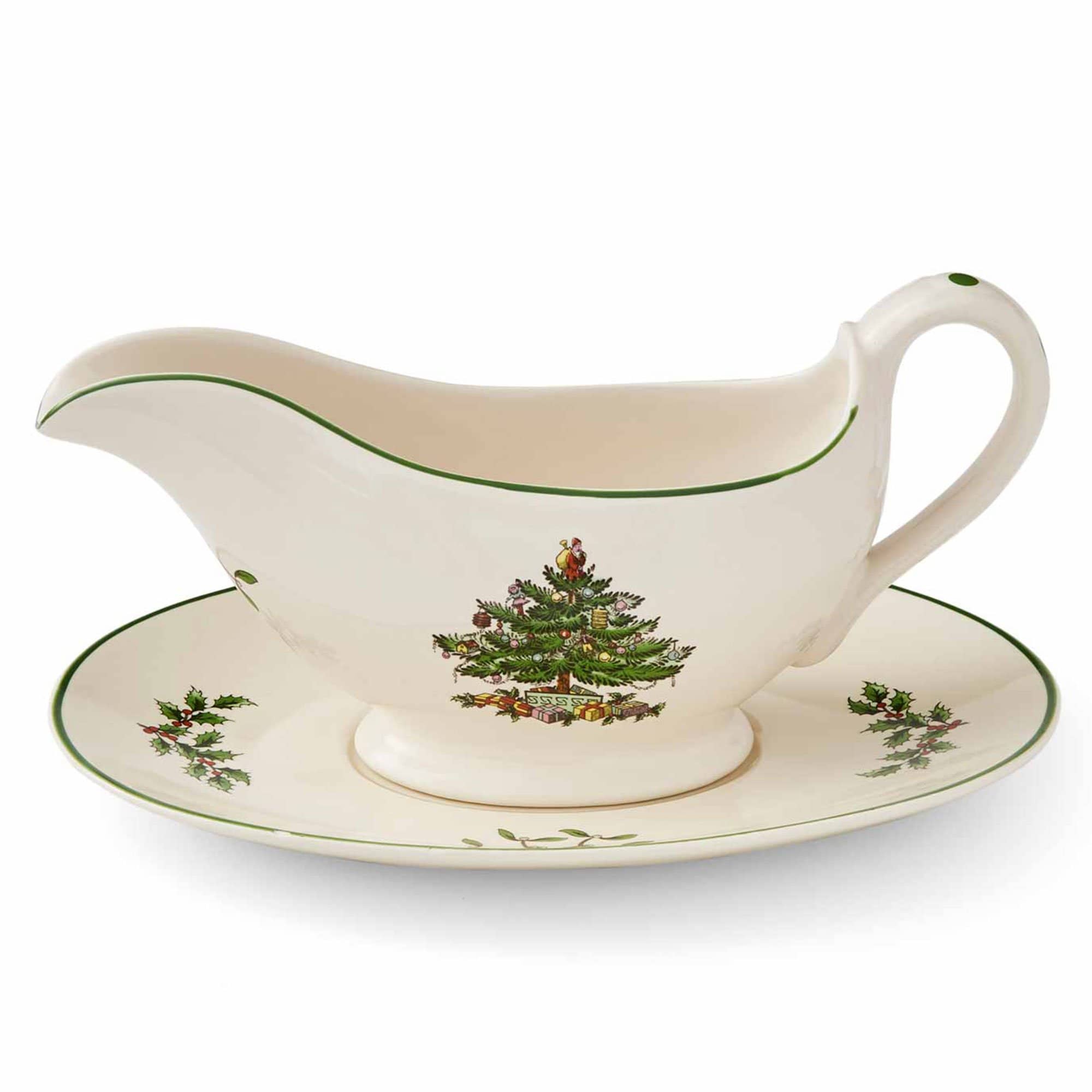 Christmas Tree Saucekande Med Fad 31 Cl fra Spode