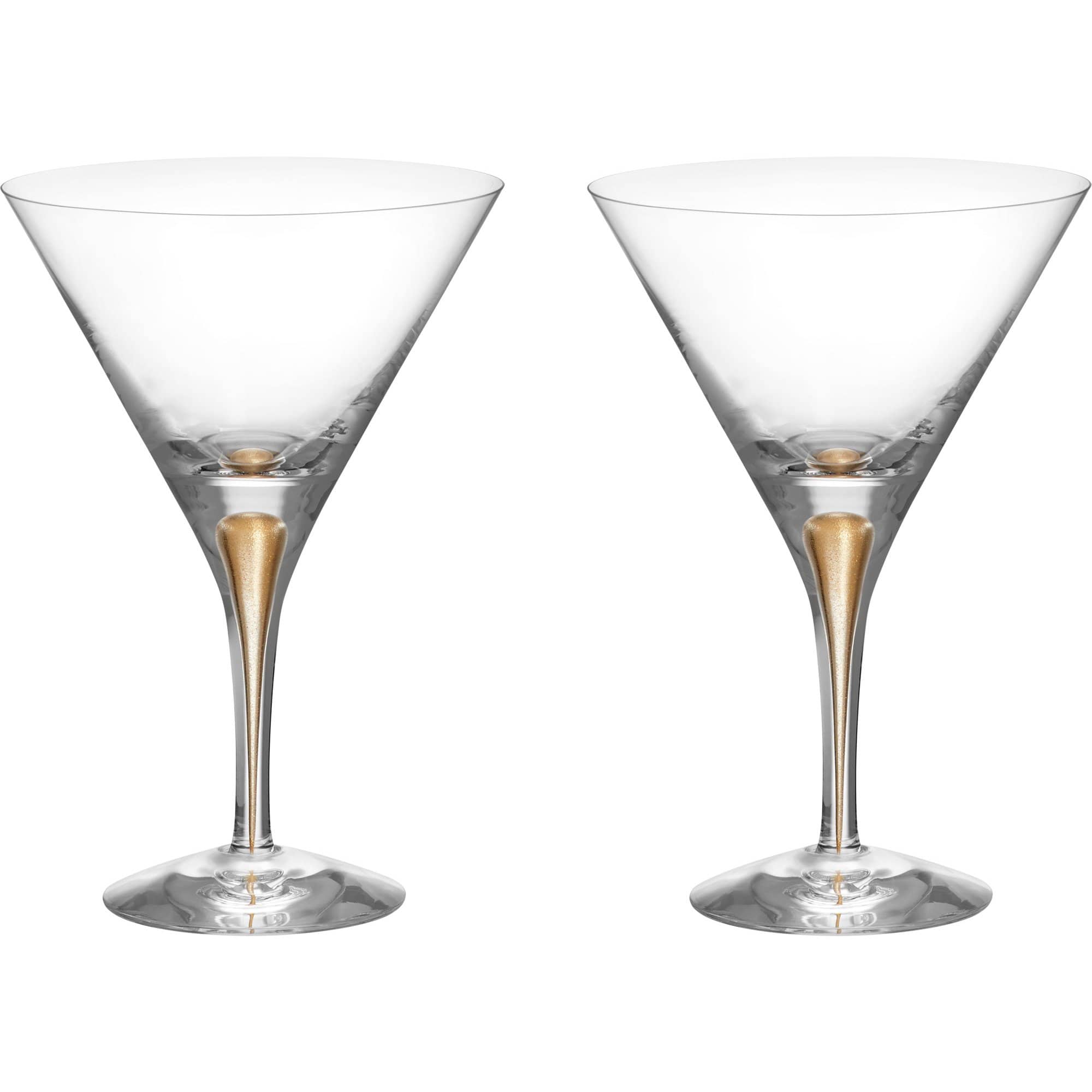 Intermezzo Martiniglas 25 Cl 2 Pak, Guld fra Orrefors