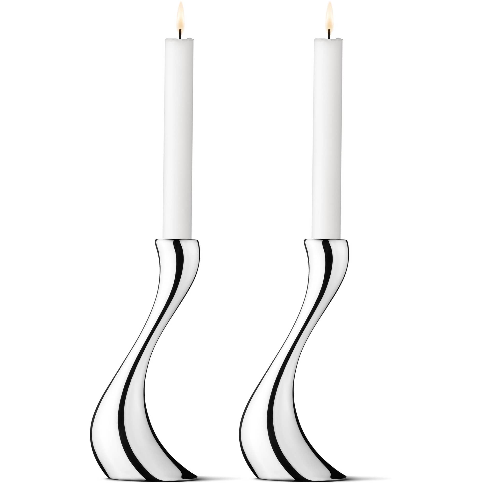 Cobra Lysestage, Mellem, 2 Stk. fra Georg Jensen