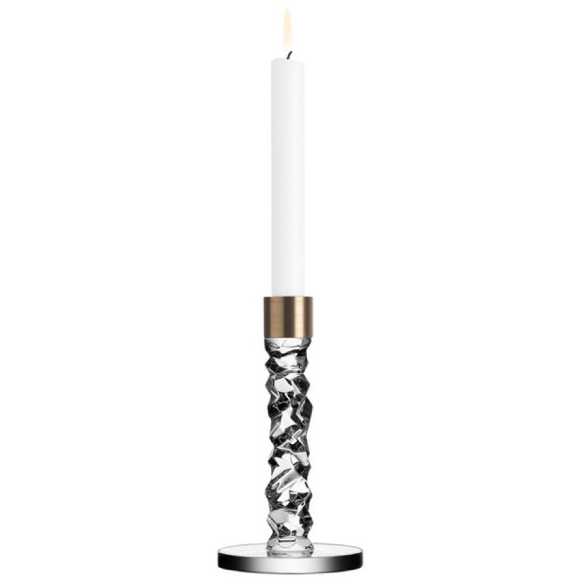 Carat Lysestage Messing, 18,3cm. fra Orrefors
