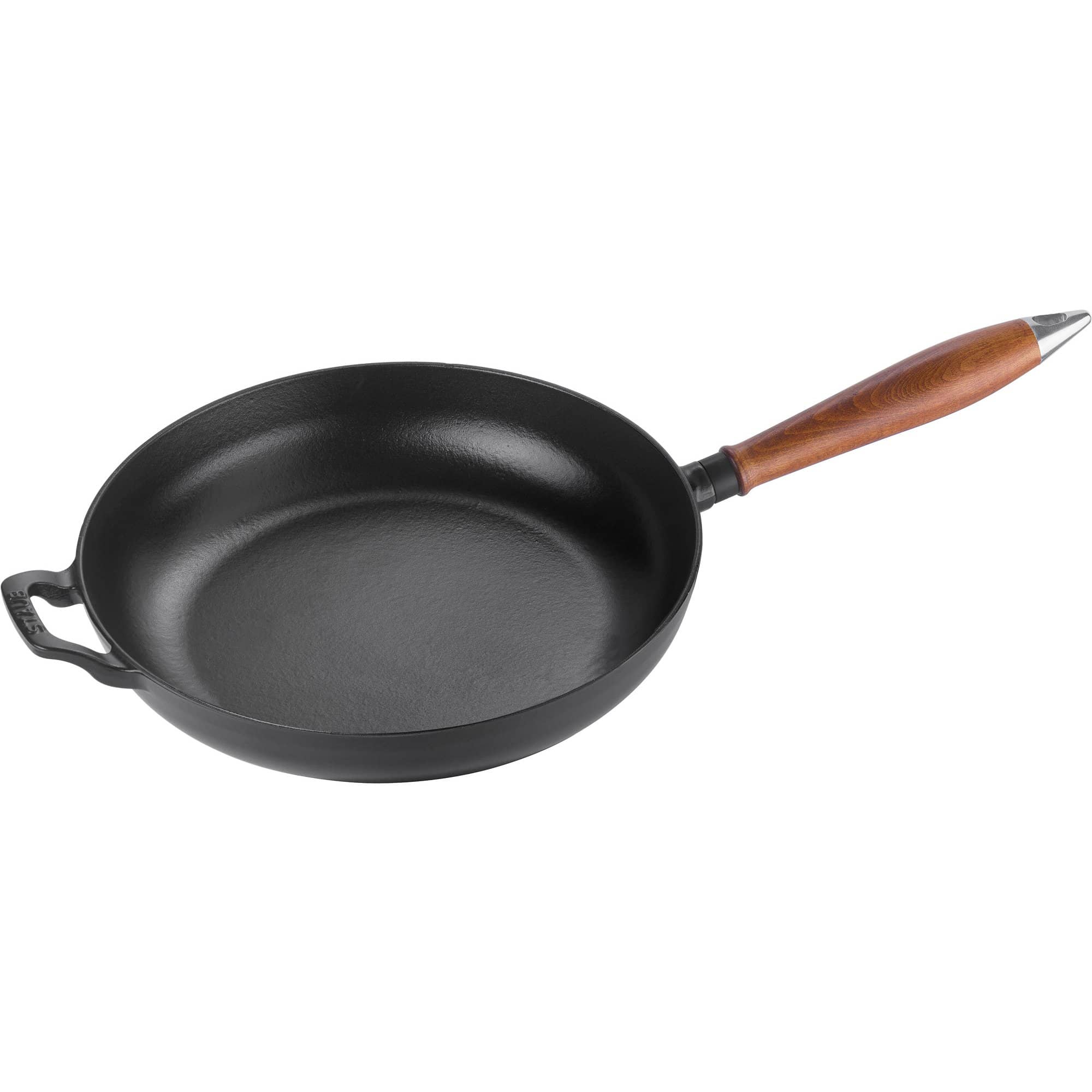 Vintage Stegepande Med Træhåndtag 28 Cm. fra Staub