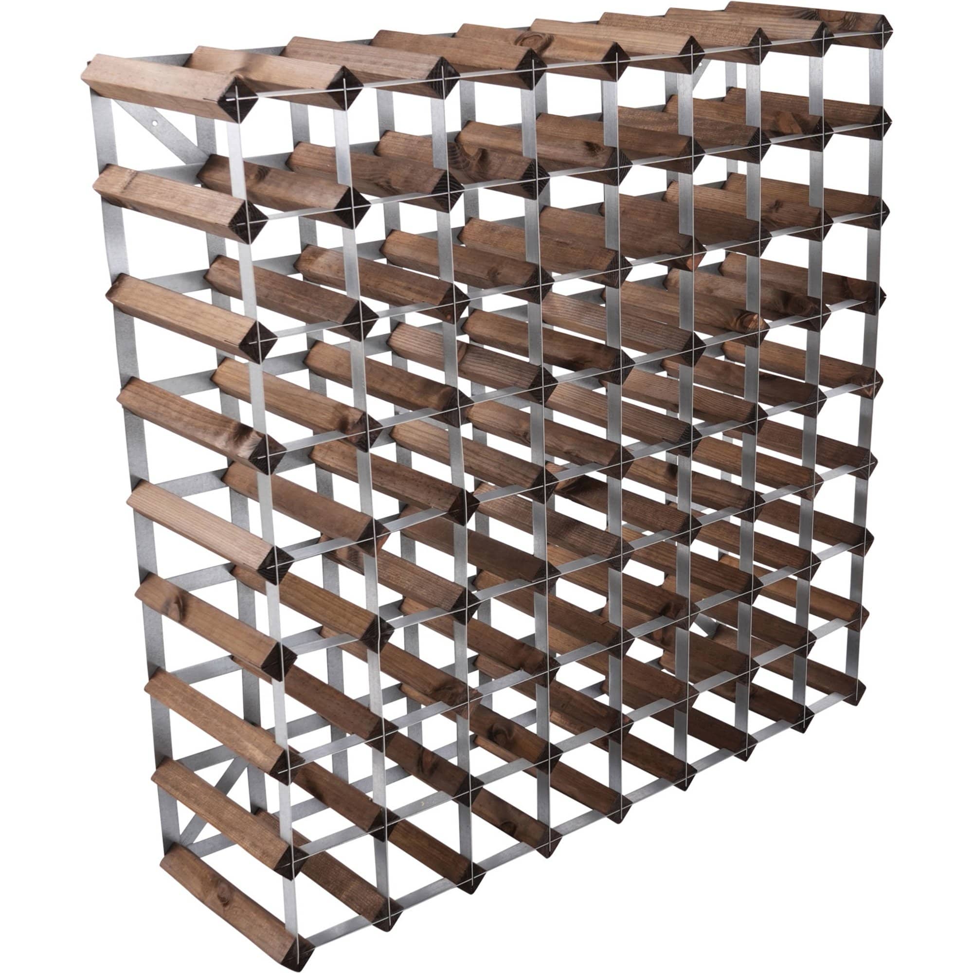 Vinreol Saml Selv Mørk Eg 72 Flasker fra Traditional Wine Rack