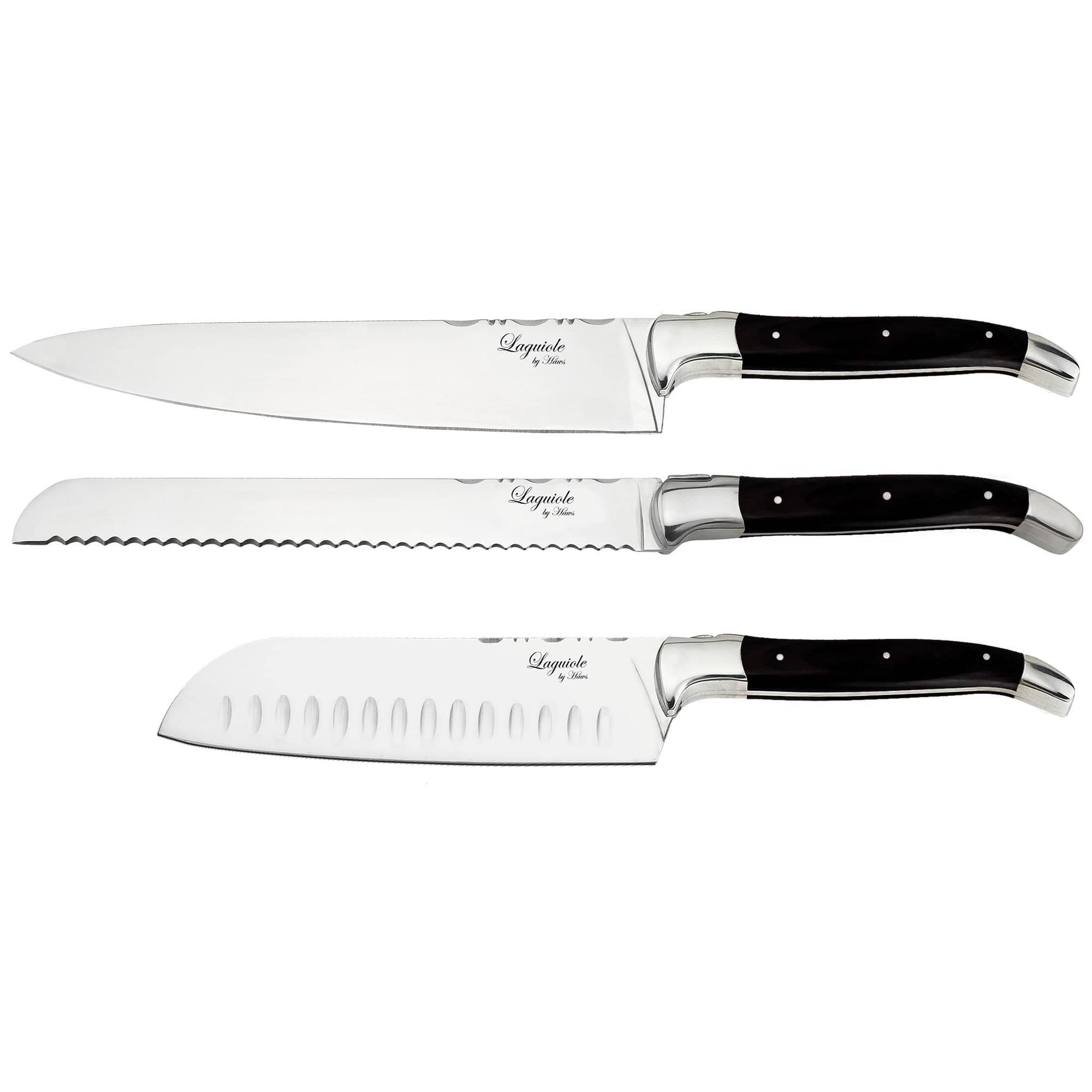 Knivsæt 3 Dele, Black Wood fra Laguiole By Haws