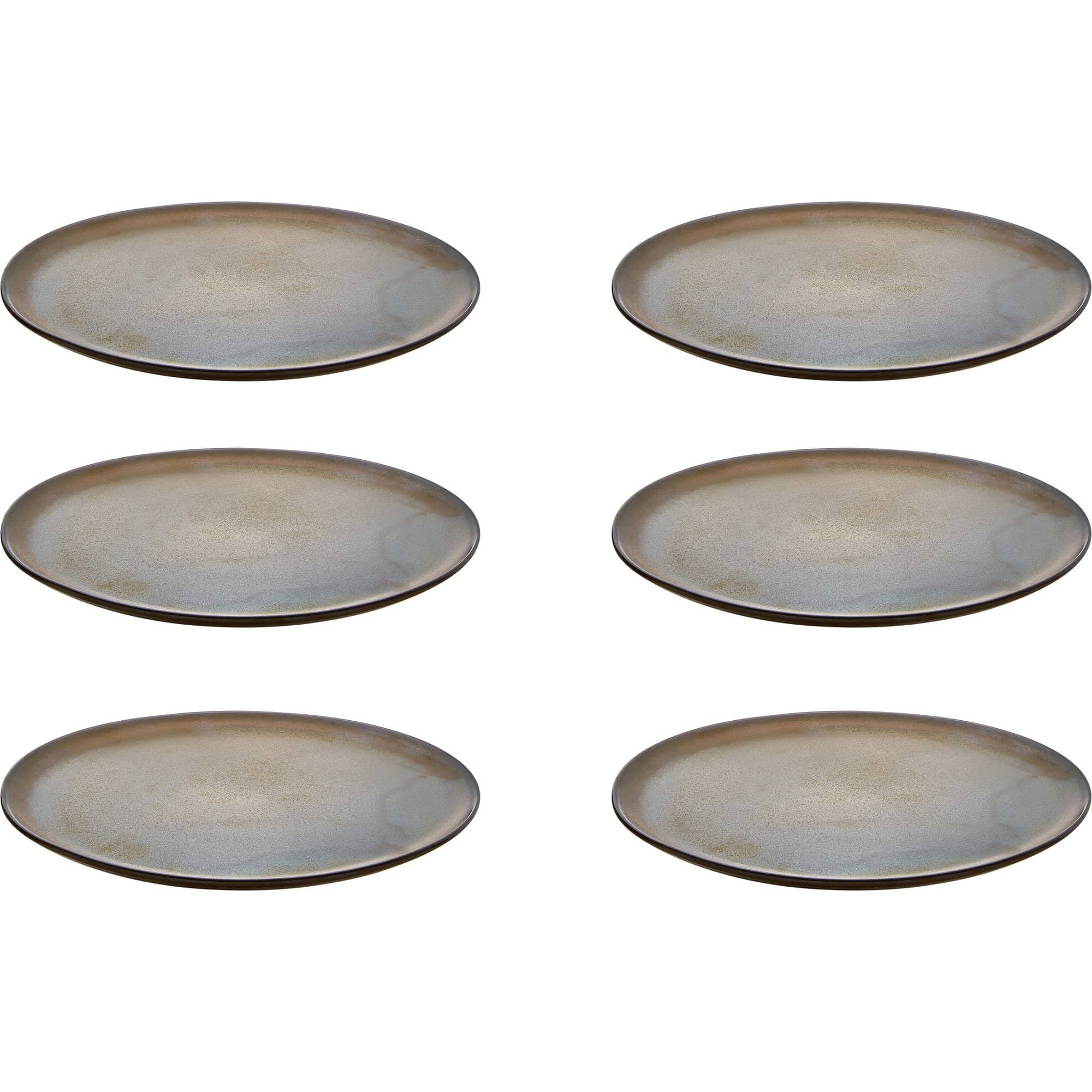 Raw Desserttallerken, Metallic Brown, 6 Stk. fra Aida