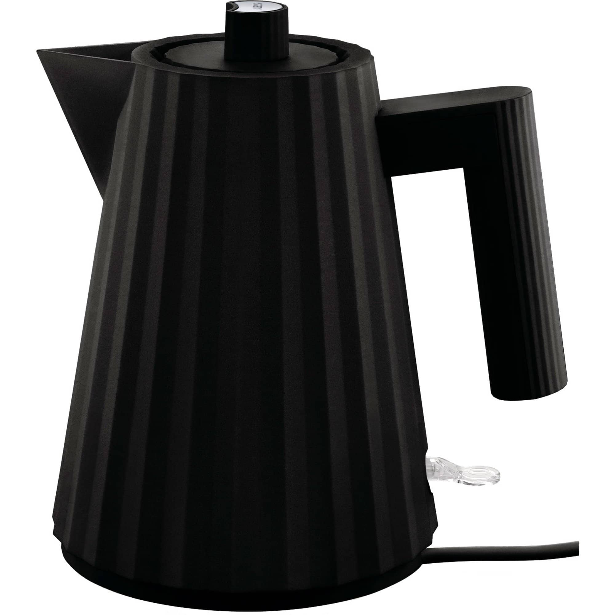 Mdl06 Plissé Elkedel 1 Liter, Sort fra Alessi
