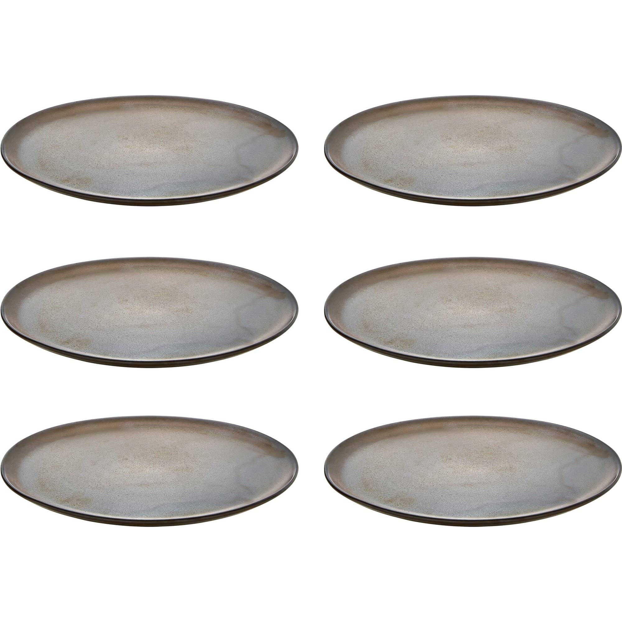 Raw Frokosttallerken 23 Cm, Metallic Brown, 6 Stk. fra Aida