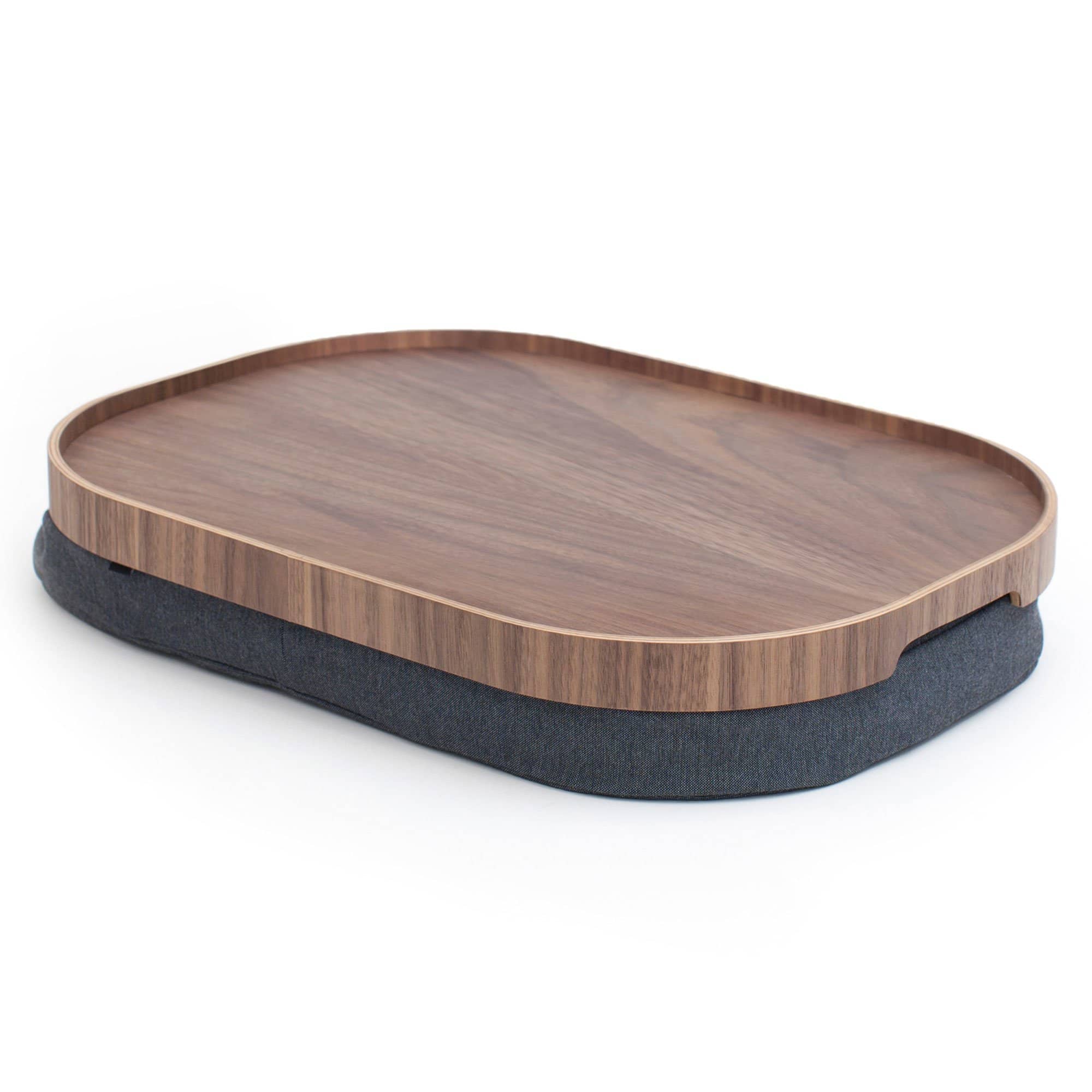 Curveline Serveringsbakke Anti Slip, Large, Valnød fra Bosign