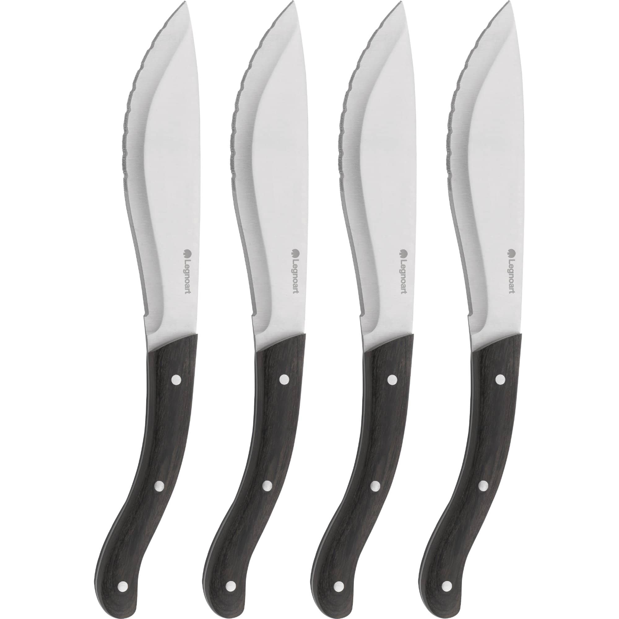 Tomahawk Steakkniv, Mørkt Træ, 4 Stk. fra Legnoart