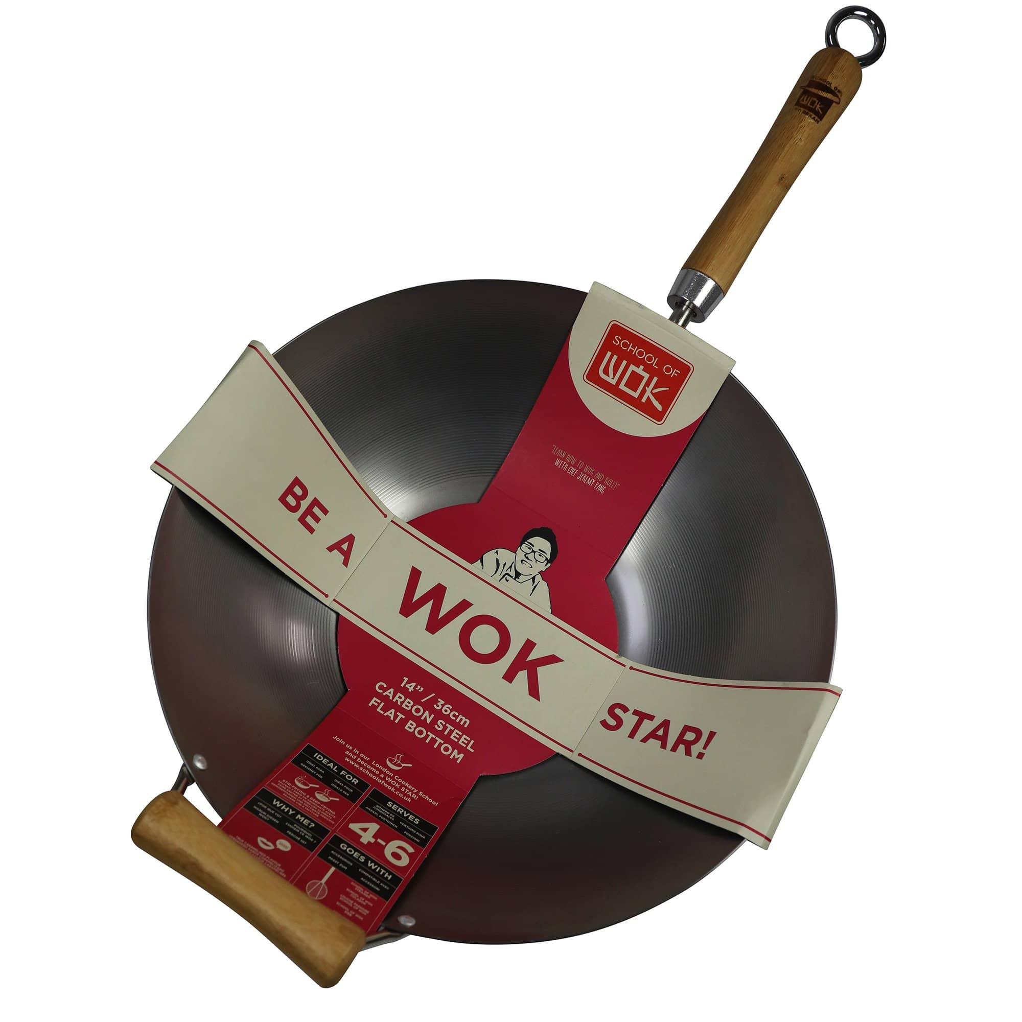 Kullstål Wok 36 Cm. fra Dexam