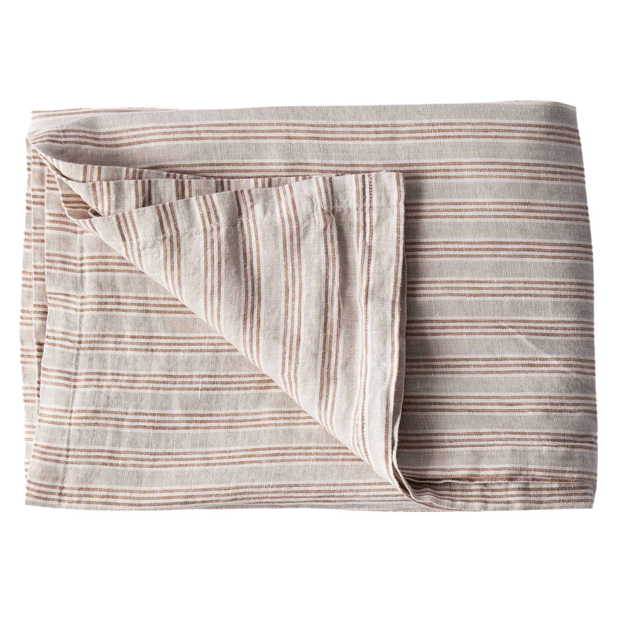 Dug I Hør 145 X 330 Cm, Hazelnut Stripe fra Tell Me More