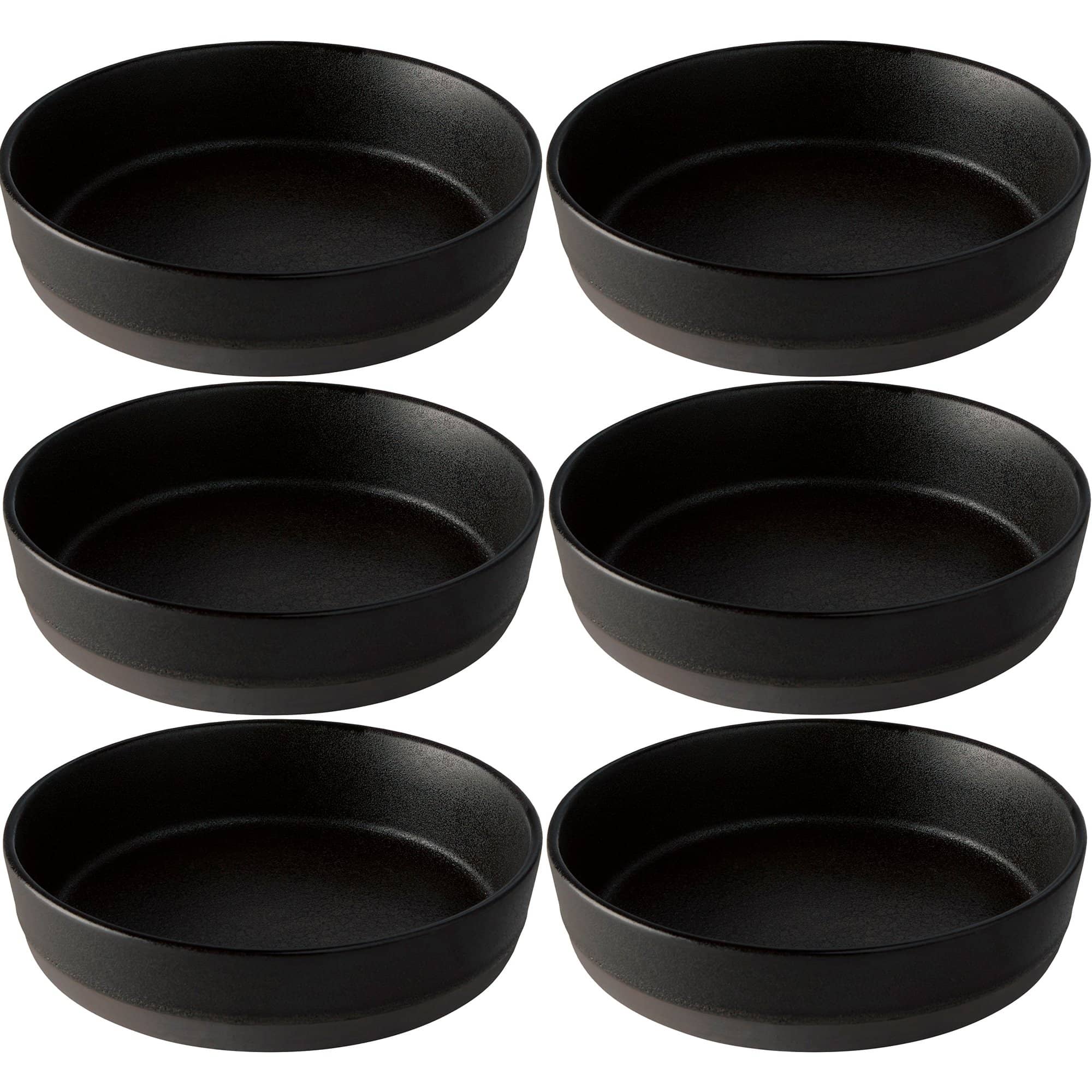 Raw Suppetallerken 6 Stk., Titanium Black fra Aida