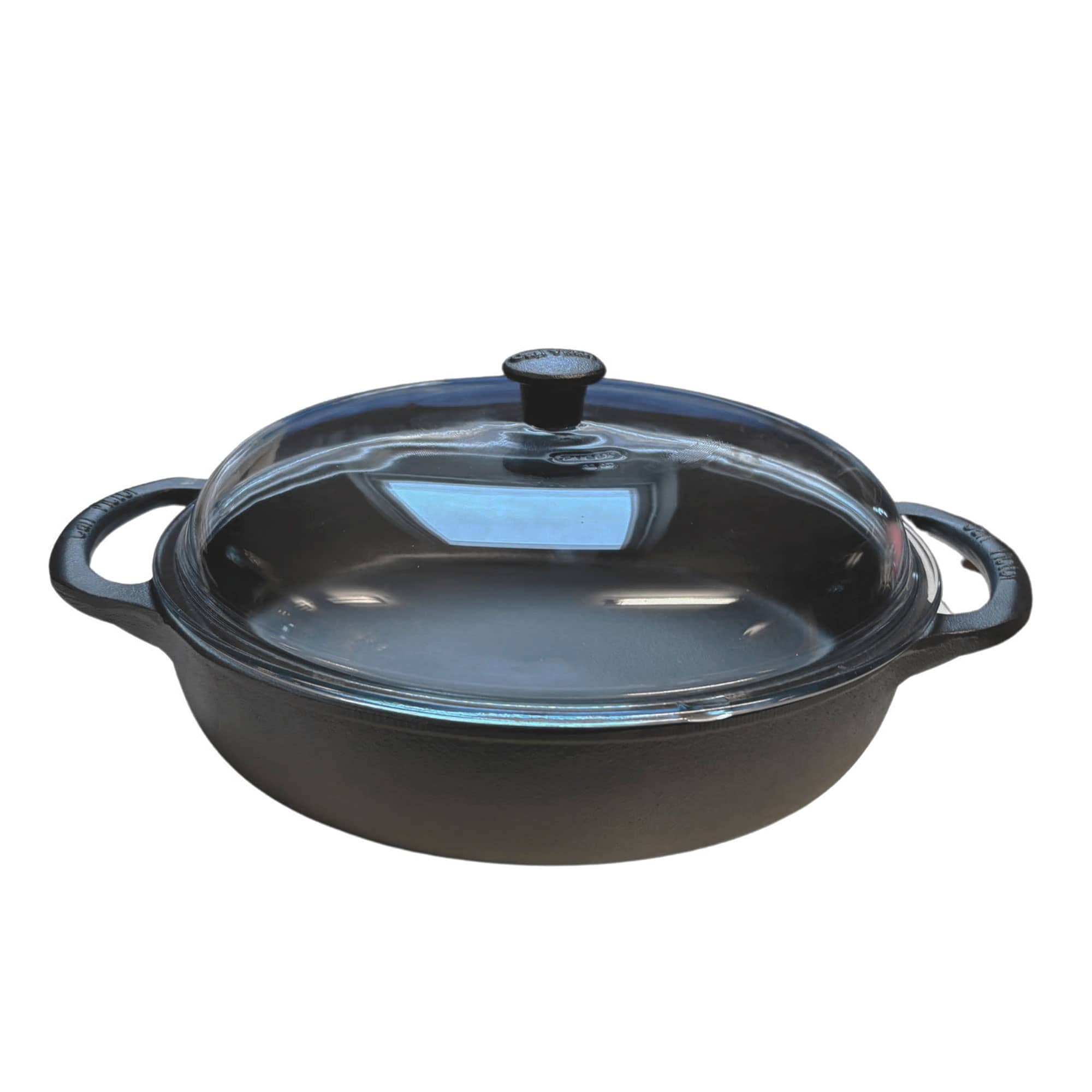 Sauterpande Med Glaslåg 32 Cm, Støbejern fra Carl Victor