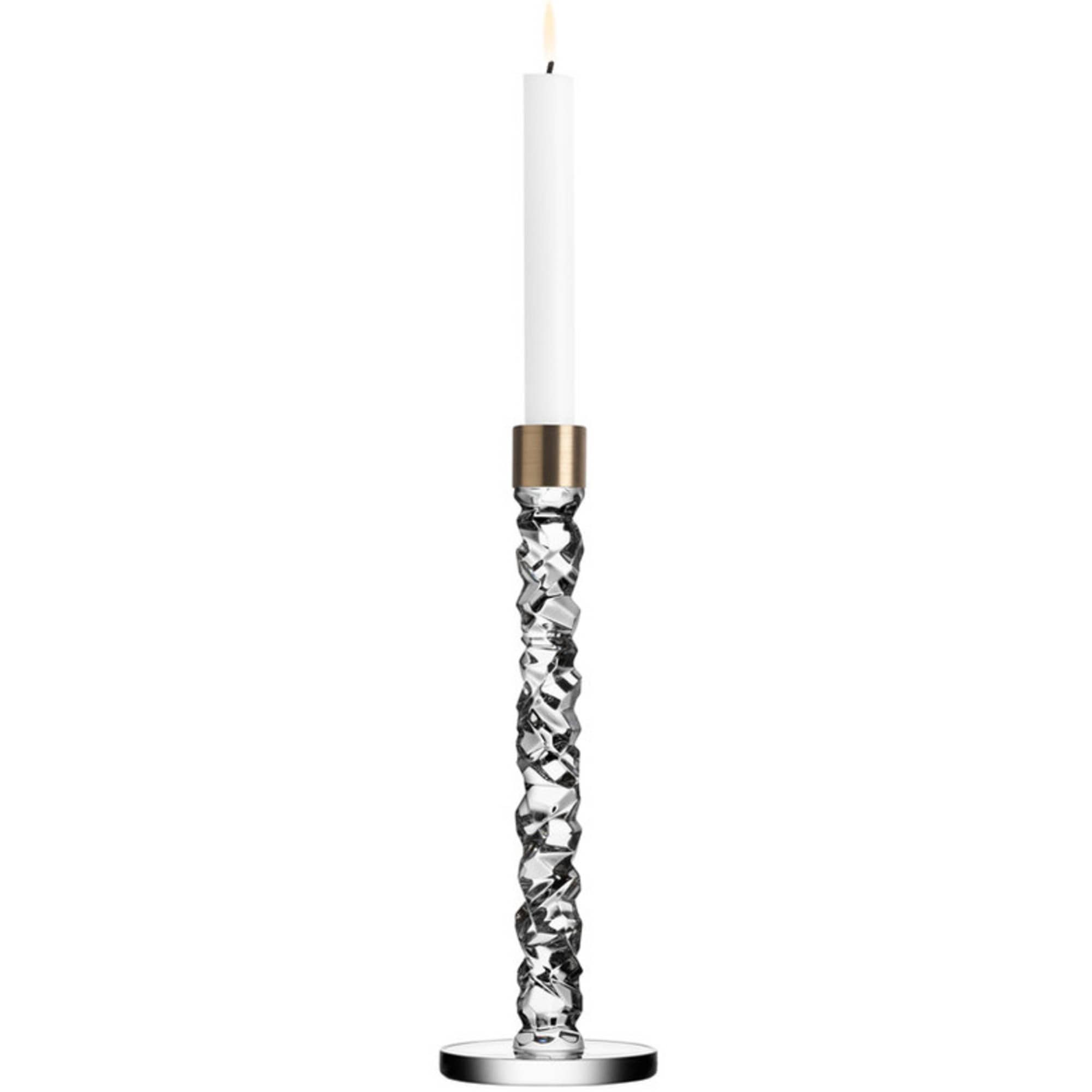 Carat Lysestage Messing, 29,7cm. fra Orrefors
