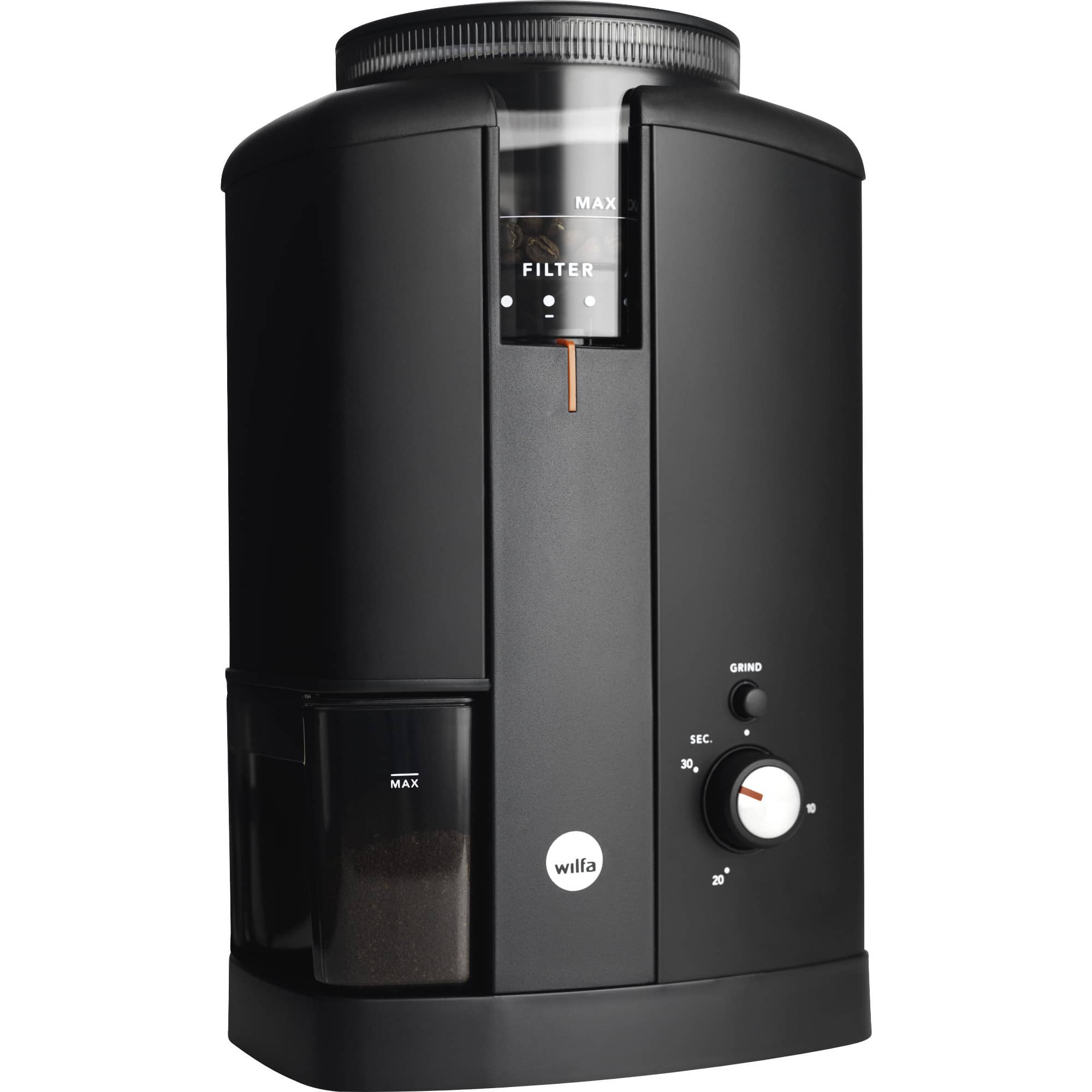 Aroma Elektrisk Kaffekværn, Cgws 130b   Sort fra Wilfa