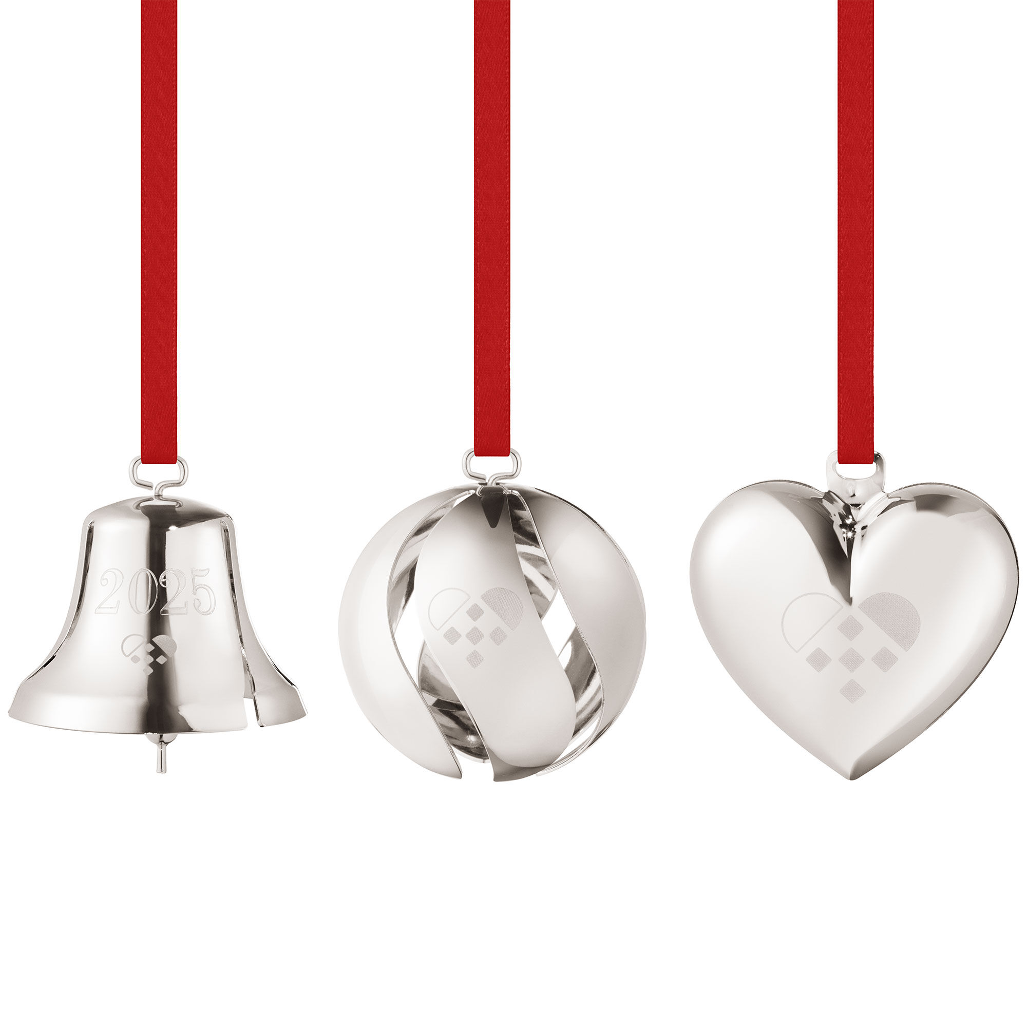 Cc 2025 Julepynt Gavesæt 3 Dele, Palladiumbelagt fra Georg Jensen