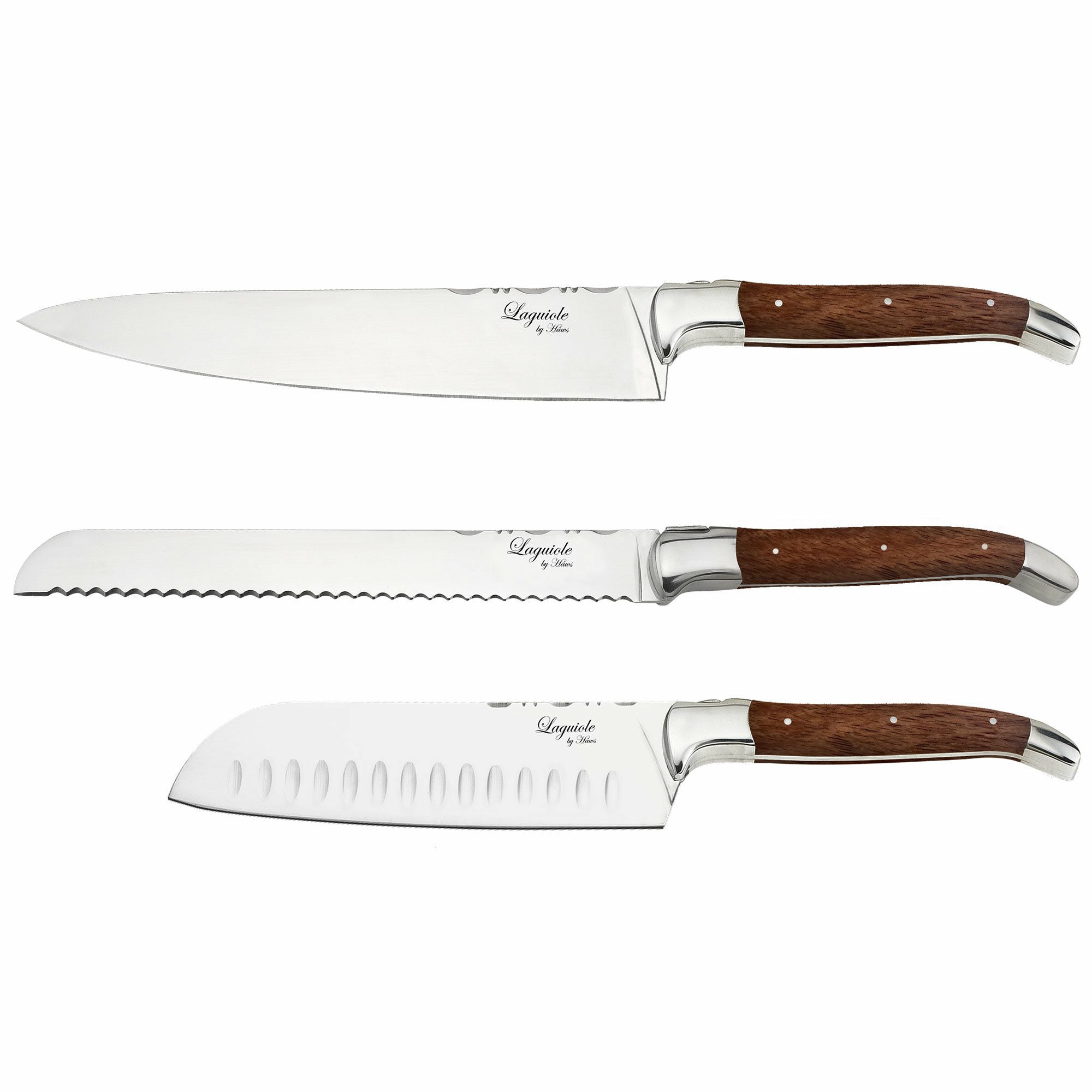 Knivsæt 3 Dele, Rosenwood fra Laguiole By Haws