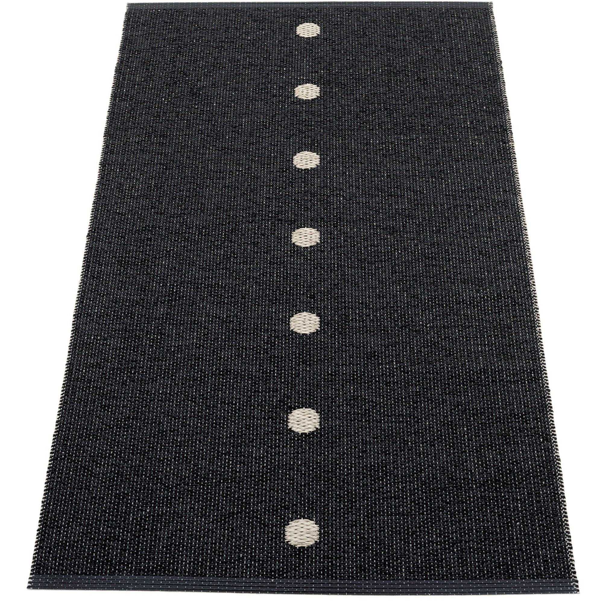 Gulvtæppe Peg, 70 X 140 Cm., Black Linen fra Pappelina