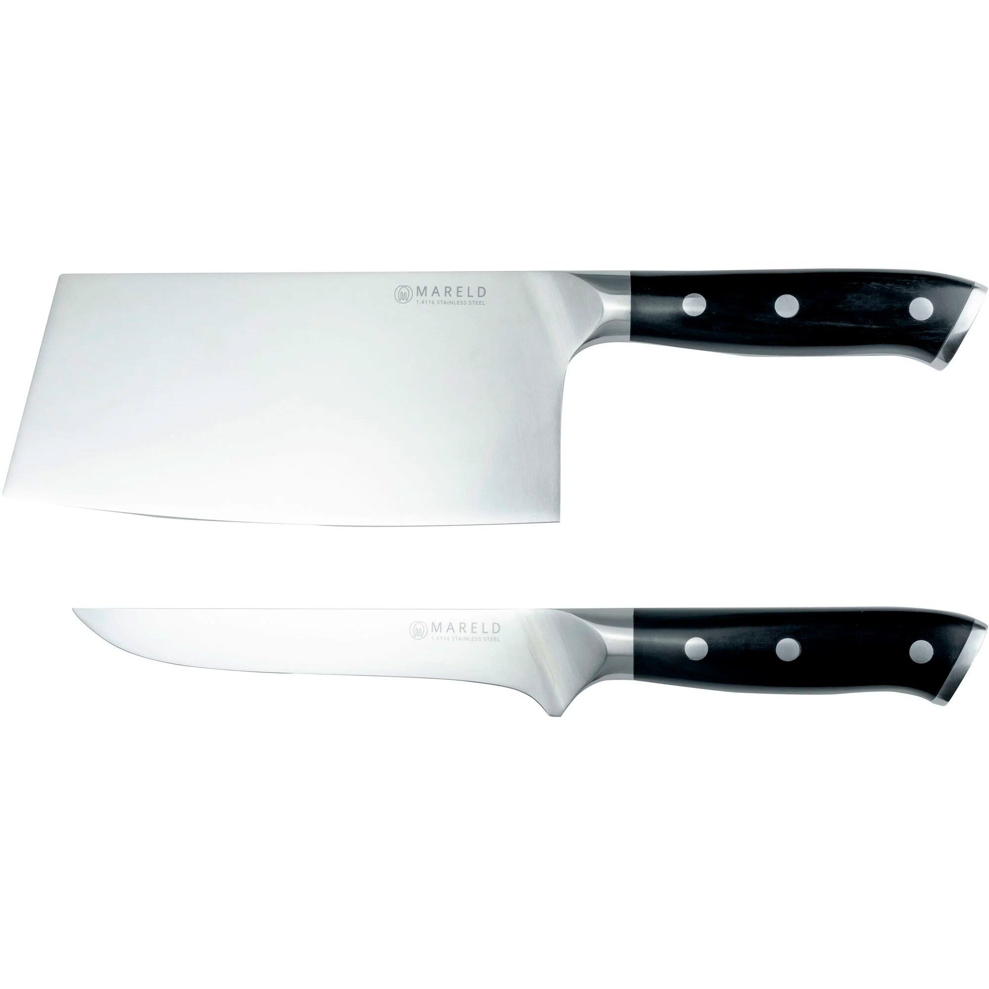 Knivsæt, 2 Knive, Sort fra Mareld