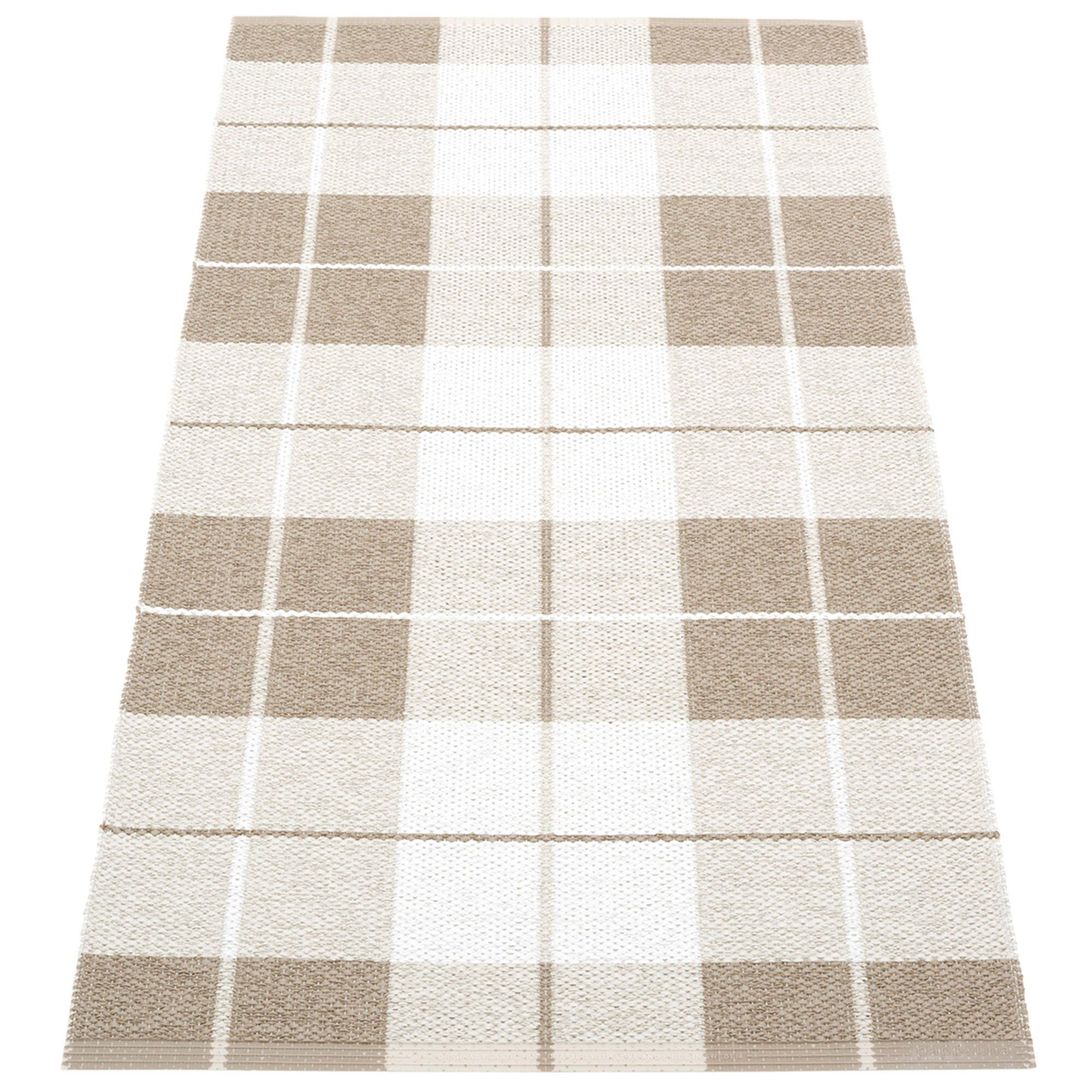 Gulvtæppe Ed, 70 X 140 Cm., Dark Linen Fossil White fra Pappelina