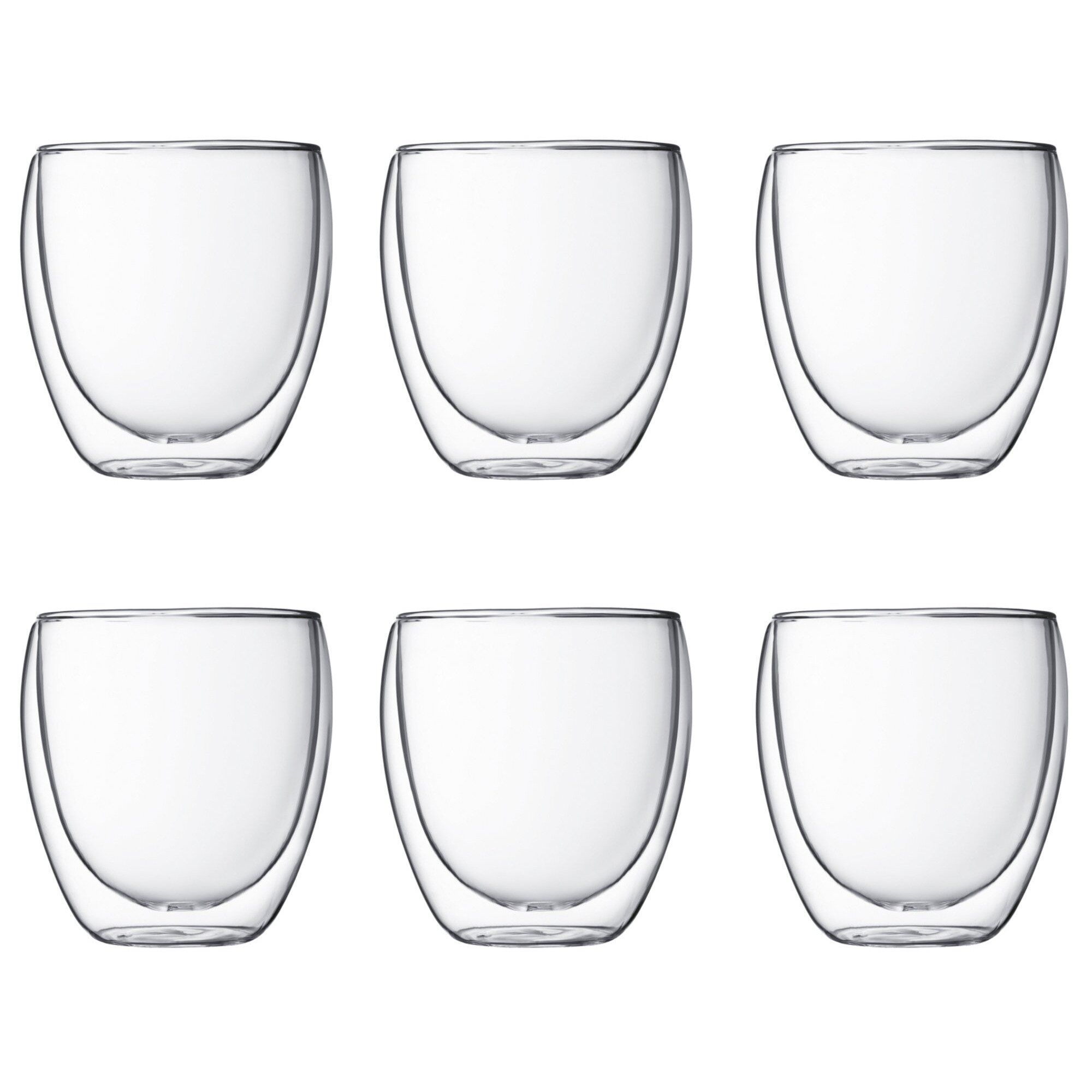 Pavina Dobbeltvægget Glas 0,25 L, 6 Stk. fra Bodum